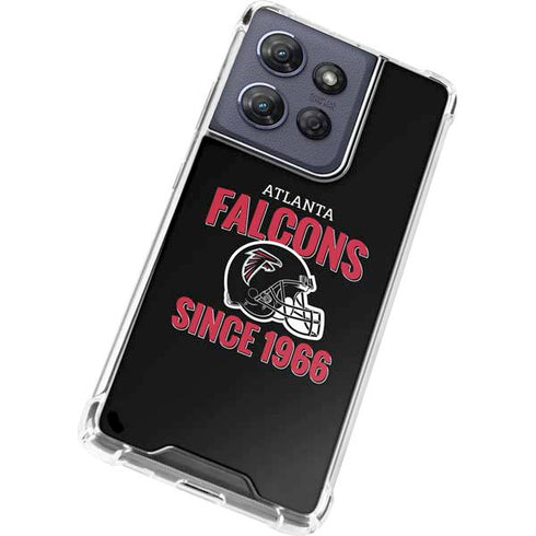 NFL Atlanta Falcons Helmet Moto G Play 5G (2025) Clear Case